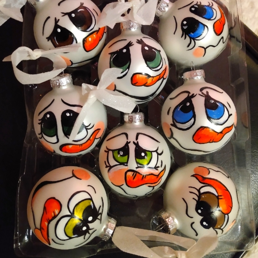 Set of 8 custom ornaments